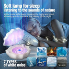 Northern Lights Projector, Night Light Projector for Bedroom Built-in Bluetooth Speaker, White Noise, Shell Night Light for Room Decor/Gift for Kids/Party/Music/Relaxation/Birthday (White)