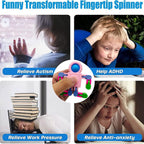 8 Pack Funny Sensory Fidget Toys, DIY Deformable Robot Fingertip Toys for Kids Adults, Pop Chain Toy for Christmas Birthday Party Favors Gifts,Classroom Supplies Prizes (Random Color)