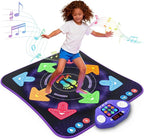 Dance Mat Toys for 3-12 Year Old Girls Boys, Dance Pad with Light Up 8-Buttons & Bluetooth, Music Dance Game with 7 Game Modes, Christmas Birthday Gifts for 3 4 5 6 7 8 9 10+ Year Old Girls Boys
