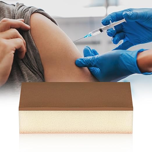 Silicone Sponge Injection Training Pad for Medical Student, Subcutaneous Injection Pad for Nursing Students, Injection Teaching Model with Absorbent Sponge (Training Use Only)