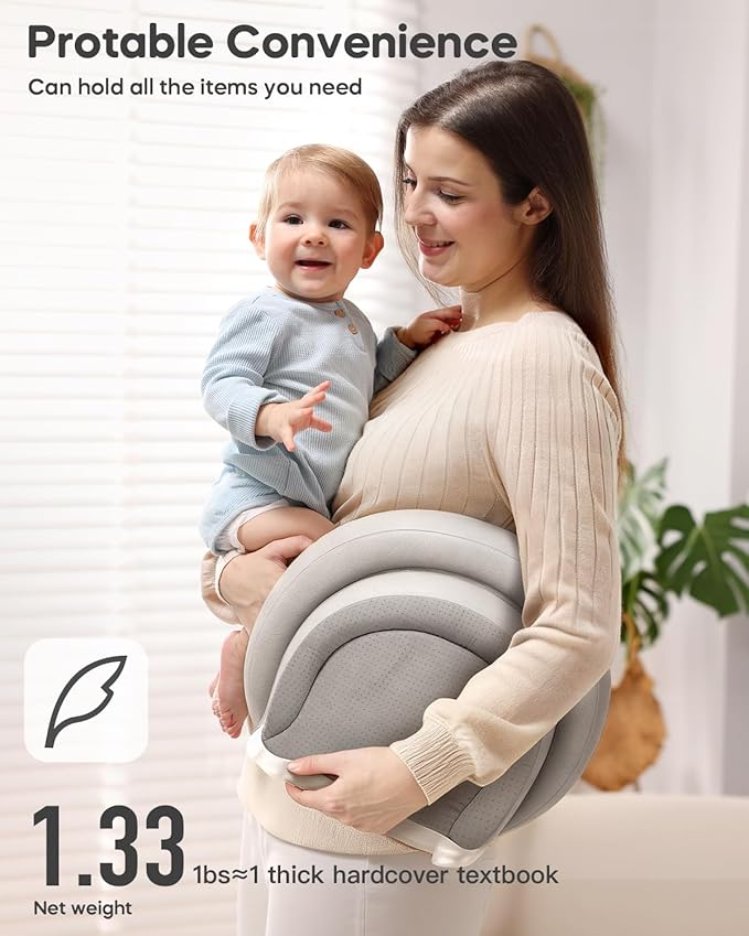 Baby Changing Pad with Waterproof & Wipe-Clean, Non-Slip Foldable PU Diaper Changing Pad, Adjustable Safety Belt, Changing Pad for Dresser, Changing Table,24"X16",Gray