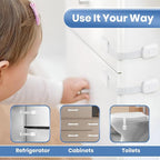 Baby Proofing Toilet Seat Locks Set - Toilet Lid Locks & Multi-Purpose Safety Locks - Easy Installation Child Locks Set with 3M Adhesive - No Tools Required (Pack of 2)