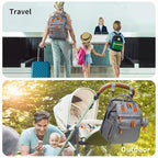 KABAQOO Diaper Bag Backpack with Detachable Changing Station, Large Capacity Baby Diaper Bags for Boys & Girls, Baby Registry Search Stuff & Shower Gifts, Newborn Essentials Must Haves, Grey