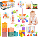 Montessori Toys for Babies 6-12 Months, 8 in 1 Soft Sensory Toddler Bath Toys for Babies, Montessori for 1 Year Old