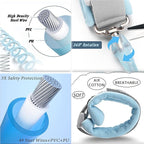 Toddlers Leash + Anti Lost Wrist Link Child Kids Safety Harness Kids Walking Wristband Assistant Strap Belt for Boys Pink Christmas Gift (Purplish Blue)