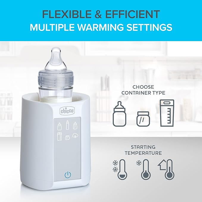 Chicco Digital Bottle Warmer & Sterilizer for Baby Bottles and Milk Bags Eliminates 99.9% of Germs 4 Heating Options Digital Touchscreen Automatic Shut-Off & Sound Alert (Pack of 2)