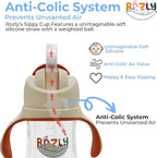 Spill-proof sippy cup for toddlers with straw - Easy grip straw sippy cup for toddlers - BPA-Free Sippy cup for 6 month old - Durable baby sippy cups 6-12 months