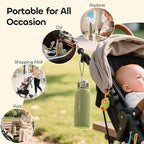QIBOX Portable Bottle Warmer for Travel - 3Min Fast Heating of Breast Milk and Formula, 36W Fast Charge, 17 Ounces Large Capacity, Baby Bottle Warmer On The Go for Outdoor Airplane and Car
