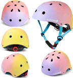 Kids Bike Skateboard Helmet Pad Set,Toddler Cyling Protective Gear Knee & Elbow Pads Wrist Guards for 5-8-10-12-14-16 Years Girls Boys Bicycle Scooter Roller Skate Inline Skating Rollerblading