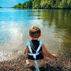 Reflective Toddler Harness with Anti Lost Wrist Link- 3 in 1 Kids Safety Leashes with Key Lock Design for Boys/Girls, Walking Wristband Rope Protection Tether Belt, Bule