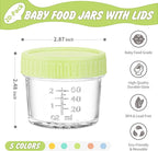 DRKIO 20 Pack Glass Baby Food Storage Containers 4 Oz Baby Food Jars with Lids Baby Food Maker Microwave Dishwasher Freezer Safe 100% Leak-Proof BPA Free