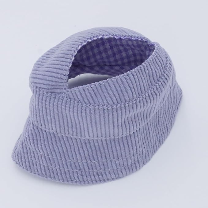 Etistta 6.7 inch Doll Clothes with Hat, Corduroy Bib Pants Overalls for 17cm Doll Accessories Outfits (Purple)