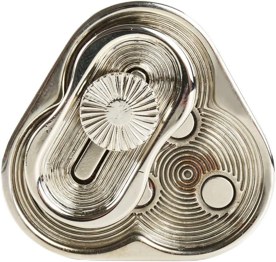 EDC Metal Fidget Slider Toys- Stress Relief EDC Fidget Slider Casual Metal Adult's Hand Toys Office Desk Toys Gifts Stress Toys for Adults(TR-Silver)