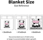 Personalized Baby Blankets for Girls, Custom Name Cow Pattern Baby Blanket, Soft Minky Dot Blanket for Newborns and Toddlers, Ideal for Baby Showers Christmas Brithday Gifts