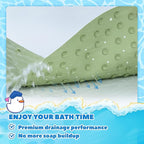 UNEEDE Kids Bathtub Mat Non Slip Shower Mat for Toddlers, Washable Anti Slip Tub Surface, Soft Rubber Mat for Bathtub Shower, Waterproof Bathtub Essentials for Children