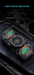 Fidget Spinner, Colorful Glow in The Dark, High Speed and Silence, Cool Metal Mechanical Gear Shape Design with Skull Symbol, Anti-Anxiety and Stress Release for Kids and Adults