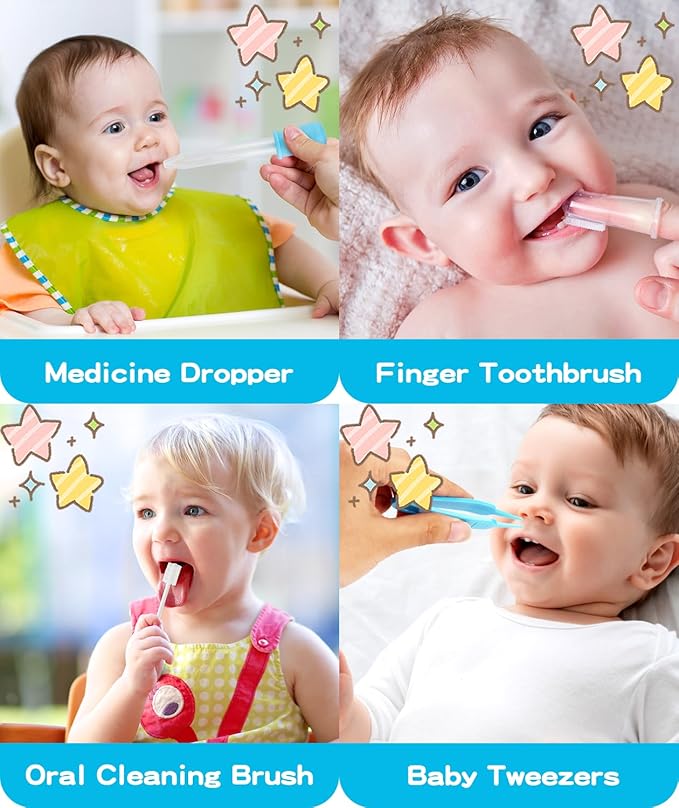 Baby Grooming and Healthcare Kit, Portable Baby Safety Care Set with Hair Brush Comb Nail Clipper Nasal Aspirator for Nursery Newborn Infant Girl Boy (25 in 1, Blue)