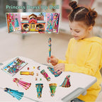 Yuzee Paper Dolls Stickers - Magnetic Dress Up Dolls for Girls - Toddler Travel Toys - 1 Paper Doll and 33 Clothing Accessories with 3D Magnetic Game Scene, Foster Creativity and Imagination