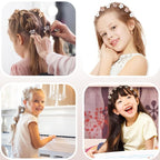 Small Flower Hair Clips 100PCS, Mini Hair Clips Baby Claw Clips Cute Jaw Clips Hair Pins Hair Barrettes Toddler Hair Accessories for Women Girls Kids Teens, Neutral Colors