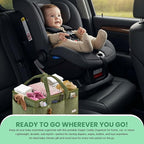 Large Diaper Caddy Organizer with Dividers - Baby Basket for Nursery and Changing Table - Portable Storage with Strong Handles for Diapers, Wipes and Newborn Essentials