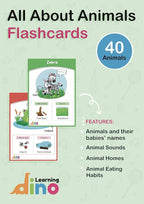 Animals and Their Babies Flashcards | Animal Sound | Animal Habitat Flashcards for Toddlers and Kids - 40 Animals - Non Tearable and Water Resistant | Reusable