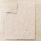 Cokouchyi 3 Piece Bedding Set for Boy Girls, Jacquard Tufted Geometric Crib Set, Includes Skirt, Blanket and Sheet, Baby Bedding, Beige