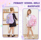 Kids Backpack for Girls - School Bags for Middle School Students - Book Bag for Elementary Primary - Kawaii Ita Backpack - Purple