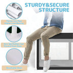 TOREVSIOR Foldable Baby Playpen with Mat, 50"×50" Collapsible Play Pen for Babies and Toddlers, Indoor & Outdoor Kids Safety Play Pen, Portable Play Yard, Foldable Baby Playpen with 50 Ocean Balls