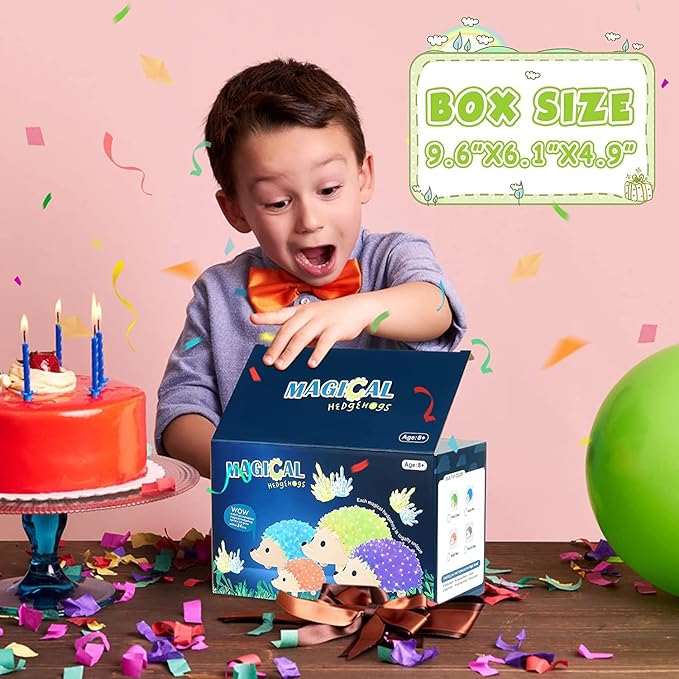 sdaymol Crystal Growing Kit for Kids - 4 Colors Hedgehog to Grow Fast in (24H),Science Experiments Learning & Educational Toys,Science Kits for Kids Age 8-12 STEM Project Gifts for Boys & Girls 6+