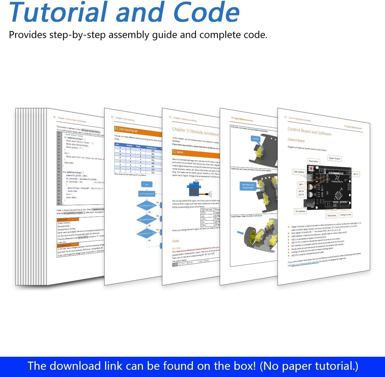 Freenove 4WD Car Kit (Compatible with Arduino IDE), Line Tracking, Obstacle Avoidance, Wireless Control App, Ultrasonic Sensor Motor Servo