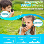 Vvinca Walkie Talkies for Kids, Rechargeable Toys for Ages 3 4 5-7 8-12 Year Old Boys Girls with Flashlight 22CH 2 Way Radio, 3 KM Long Range Walkie Talkie for Adventure Game Camping
