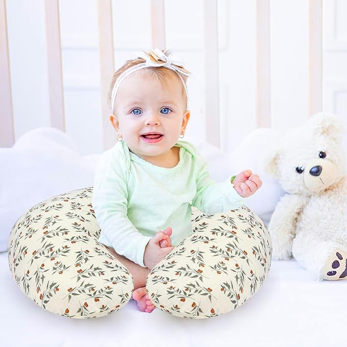 Accmor 2 Pack Muslin Nursing Pillow Covers, 100% Cotton Soft Nursing Covers for Breastfeeding Pillows, Slipcover for Baby Girls Boys Newborn