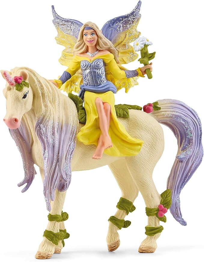 Schleich Bayala - 7 PC Mermaid, Unicorn and Fairy Toy Starter Set for Girls and Boys - Cute Fairies and Unicorn Figures with Accessories - Fantasy Figurine Animal Playset for Kids Ages 5+ - 72178