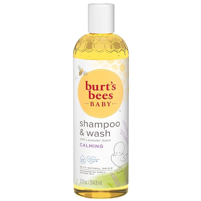 Burt's Bees Baby Calming Shampoo and Wash with Lavender, Tear-Free, 12 Fluid Ounces