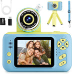 Camera for Kids, Toddler Volging Cameras Age 3-8 Christmas Birthday Gifts for Boys and Girls 3-12 Year Old Boys Digital Camcorder for Video Portable Kids Selfie Camera with 32GB SD Card Blue