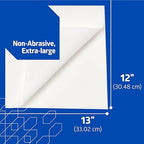 Medline Absorbent Wipers+ Disposable Heavy Duty Dry Wipes, 12" x 13" (90 Count, 12 Pack)