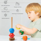 Lebze 5 Colors Educational Crayons Washable for Boys Girls Toddlers, Jumbo Non-Stick Kids Crayons, Easy to Hold Stacking & Sorting Sensory Toys Preschool Learning Ages 2+ Flower Monaco