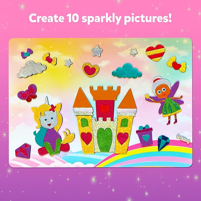 Skillmatics Foil Fun - Unicorns & Princesses, No Mess Art for Kids, Craft Kits & Supplies, DIY Creative Activity, Travel Toys, Gifts for Ages 4, 5, 6, 7, 8, 9