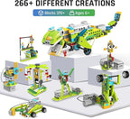 makerzoid Coding Robot Toy for Kids 6+, 100+ in 1 APP Control Robots Building Toys, Programmable Scratch Coding Kit with 23 Video Courses,Birthday Children's Day Gift for Kids (370 Blocks)