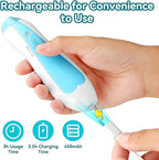 Baby Nail Trimmer Electric, 6 in 1 Rechargeable Baby Nail Clippers Manicure Set Grooming Kit for Toddler Infant or Adults (Blue)