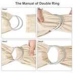 Water Ring Sling Baby Carrier, Adjustable Lightweight Breathable Newborn Carrier Sling for Summer, Swimming, Pool, Beach, Front Chest Mesh Infant Wrap Carrier for Baby Gift （ Beige