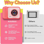 Kids Camera, 1080P Portable HD Digital Camera with 32G SD Card, Birthday Gifts for Girls 3 4 5+ Year Old