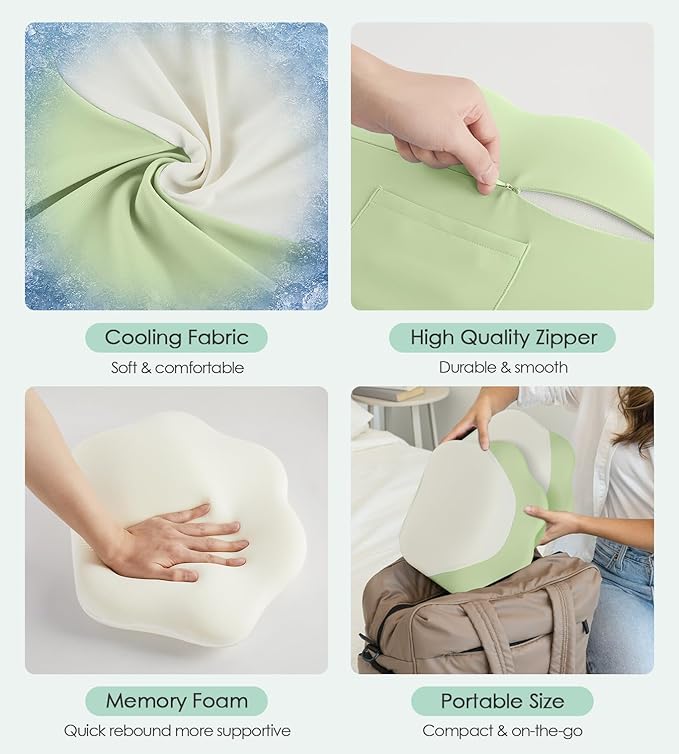 Pregnancy Pillows for Sleeping, Memory Foam Maternity Pillow Support for Back Belly HIPS, Adjustable Travel Wedge Pillow for Pregnant Women, Side Sleeping Pregnant Pillows with Cooling Pillowcase