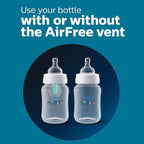 Philips Avent Anti-Colic Bottle with AirFree Vent, 9oz, with Flow 2 Nipples, 1m+, 4pk, Blue, SCY703/24