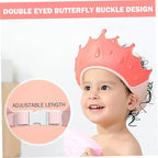2PCS Baby Shower Cap Adjustable Crown Shape Baby Hair Washing Shield Waterproof Lightweight Plastic Bath Visor for Toddlers