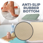 Comfortable Baby Bath Kneeler and Elbow Rest Pad Set – Thick Memory Foam Bath Kneeling Pad with Elbow Support – Baby Bathtub Cushion with Toy Organizer for Bathing Infant or Toddler - Green