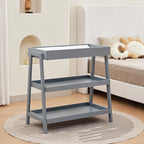 GarveeLife Baby Changing Table, Diaper Changing Table with Changing Pad, Portable Baby Diaper Changing Station with 2 Tier Storage Shelves for Newborn Baby and Infant