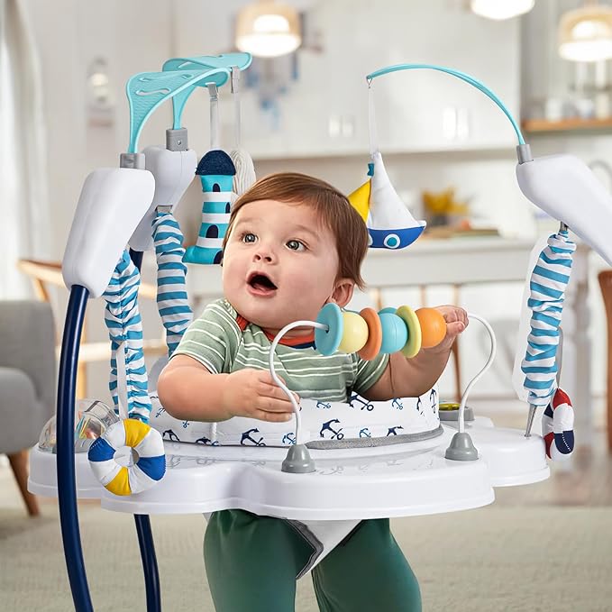 Baby Activity Center Jumper Interactive Activity Jumper Play Center with Infant Toys, 360° Rotating Seat