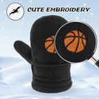 BAVST Baby Toddler Winter Mittens Girls Warm Fleece Lined Gloves Kids Sherpa Lined Mittens for Boys