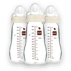 MAM Premium Glass Baby Bottles, Easy Switch Between Breast and Bottle, Feel Good Slow Flow, Newborn Essentials Must Have, 2+ Months, BPA Free, 9oz, Unisex, 3 Pack